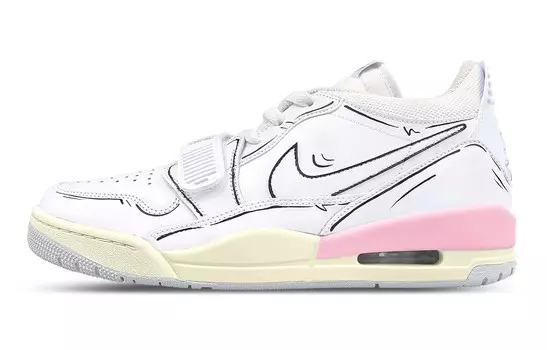 Кроссовки Jordan Legacy 312 Vintage Basketball Shoes Men Low-top White/pink, белый