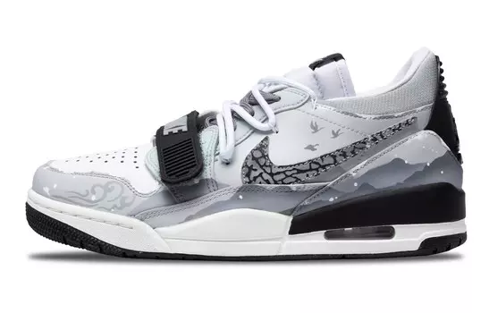 Кроссовки Jordan Legacy 312 Vintage Basketball Shoes Men Mid-top Black, серый