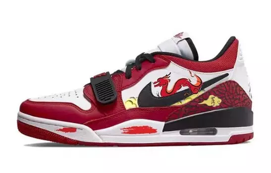 Кроссовки Jordan Legacy 312 Vintage Basketball Shoes Women's Low-top Black/White/Red, красный