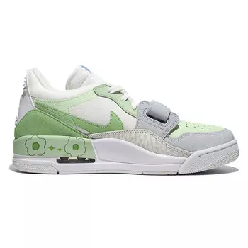 Кроссовки Jordan Legacy 312 Vintage Basketball Shoes Men Low-top Grey/white/green, светло-зеленый