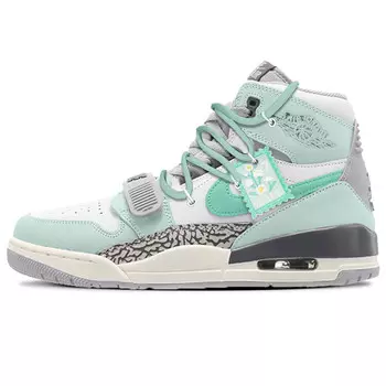 Кроссовки Jordan Legacy 312 Vintage Basketball Shoes Men High-top White/Green, зеленый