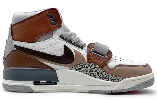 Кроссовки Jordan Legacy 312 Vintage Basketball Shoes Men High-top White/Brown, коричневый