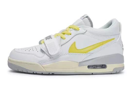 Кроссовки Jordan Legacy 312 Vintage Basketball Shoes Men Low-top Yellow, белый/желтый