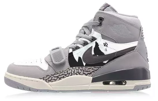 Кроссовки Jordan Legacy 312 Vintage Basketball Shoes Men High-top Grey/black/white, серый