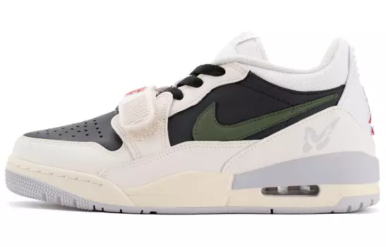 Кроссовки Jordan Legacy 312 Vintage Basketball Shoes Men Low-top Beige/Black/Green, бежевый/черный/зеленый