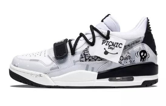 Кроссовки Jordan Legacy 312 Vintage Basketball Shoes Men Low-top Black, черный/серый
