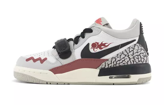 Кроссовки Jordan Legacy 312 Vintage Basketball Shoes Men Low-top White/Red/Black, белый