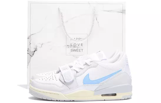 Кроссовки Jordan Legacy 312 Vintage Basketball Shoes Men Low-top Blue/white, голубой