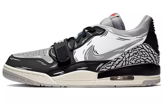 Кроссовки Jordan Legacy 312 Vintage Basketball Shoes Men Low-top Gray, черный