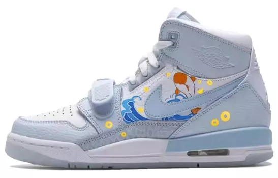 Кроссовки Jordan Legacy 312 Vintage Basketball Shoes Women's High-top Blue/white, синий