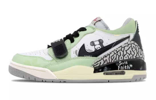 Кроссовки Jordan Legacy 312 Vintage Basketball Shoes Women's Low-top Black/Green, черный/зеленый