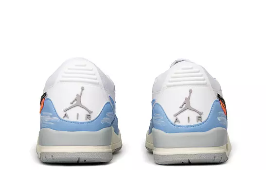 Кроссовки Jordan Legacy 312 Vintage Basketball Shoes Men Low-top Blue/Orange, голубой