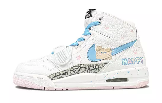 Кроссовки Jordan Legacy 312 Vintage Basketball Shoes Women's High-top Pink/Black, белый