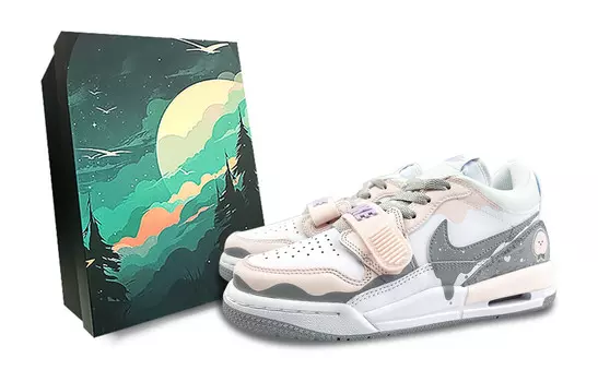 Кроссовки Jordan Legacy 312 Vintage Basketball Shoes Women's Low-top Grey/white/pink, белый