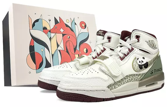 Кроссовки Jordan Legacy 312 Vintage Basketball Shoes Women's High-top Green, белый
