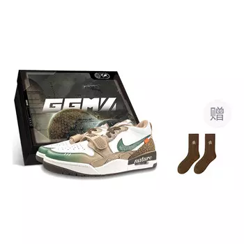 Кроссовки Jordan Legacy 312 Vintage Basketball Shoes Unisex Low-top White/Green/Brown, белый