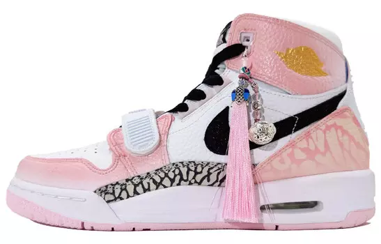 Кроссовки Jordan Legacy 312 Vintage Basketball Shoes Women's High-top Pink/Black, розовый