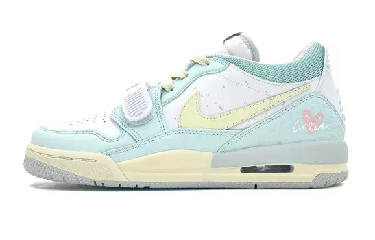 Кроссовки Jordan Legacy 312 Vintage Basketball Shoes Women's Low-top Blue/ White//Yellow, синий/белый/желтый