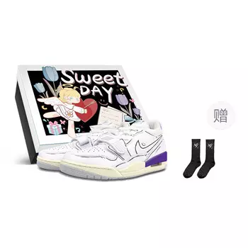 Кроссовки Jordan Legacy 312 Vintage Basketball Shoes Men Low-top White/purple, белый