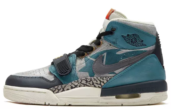 Кроссовки Jordan Legacy 312 Vintage Basketball Shoes Women's High-top Blue/gray, синий