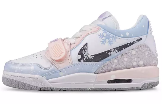 Кроссовки Jordan Legacy 312 Vintage Basketball Shoes Women's Low-top Pink Blue White, розовый