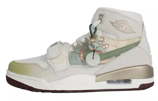 Кроссовки Jordan Legacy 312 Vintage Basketball Shoes Men High-top Green/White, зеленый