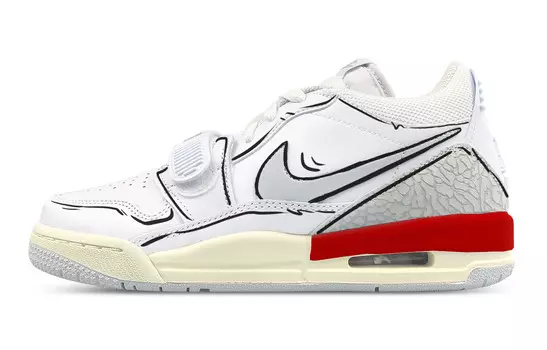 Кроссовки Jordan Legacy 312 Vintage Basketball Shoes Women's Low-top White, белый