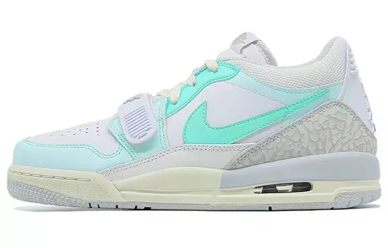 Кроссовки Jordan Legacy 312 Vintage Basketball Shoes Women's Low-top White/Turquoise, голубой