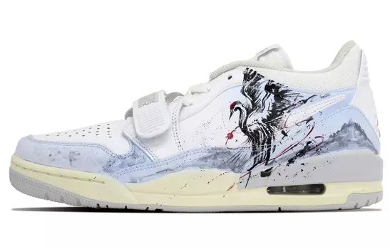 Кроссовки Jordan Legacy 312 Vintage Basketball Shoes Men Low-top White/blue/black, голубой