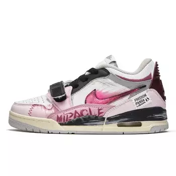 Кроссовки Jordan Legacy 312 Vintage Basketball Shoes Women's Low-top Black/pink, черный/розовый