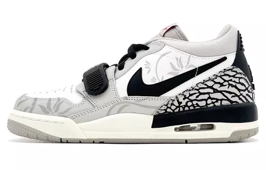 Кроссовки Jordan Legacy 312 Vintage Basketball Shoes Women's Low-top Black/White/Gray, черный/белый/серый