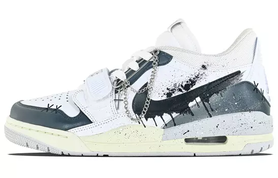 Кроссовки Jordan Legacy 312 Vintage Basketball Shoes Men Low-top Black/White/Gray, черный/белый/серый