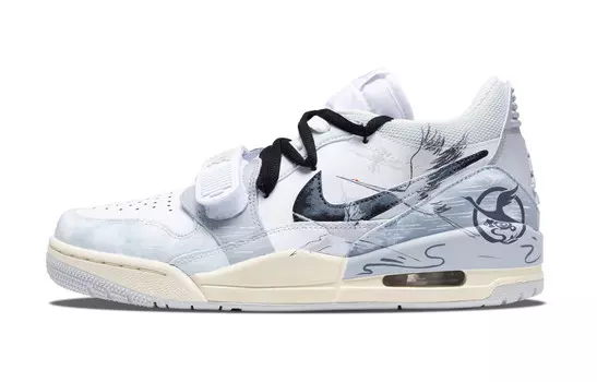 Кроссовки Jordan Legacy 312 Vintage Basketball Shoes Men Low-top White/gray/black, серый