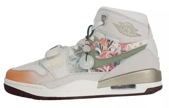 Кроссовки Jordan Legacy 312 Vintage Basketball Shoes Men High-top Green/White, зеленый