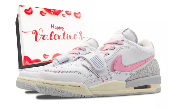Кроссовки Jordan Legacy 312 Vintage Basketball Shoes Women's Low-top Pink/Grey, белый