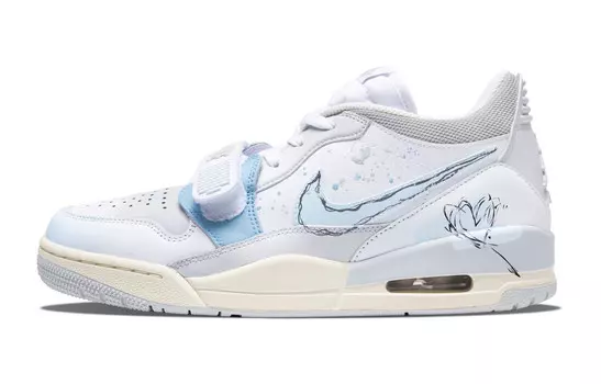 Кроссовки Jordan Legacy 312 Vintage Basketball Shoes Women's Low-top White/blue/gray, голубой