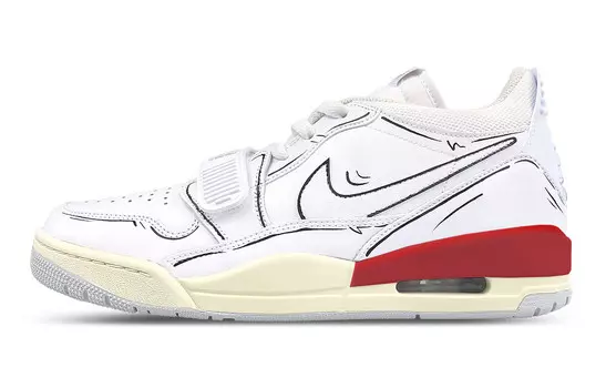 Кроссовки Jordan Legacy 312 Vintage Basketball Shoes Men Low-top White/red, белый