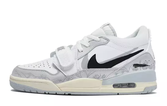 Кроссовки Jordan Legacy 312 Vintage Basketball Shoes Men Low-top Grey/Black, черный/белый/серый