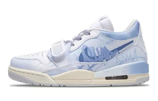 Кроссовки Jordan Legacy 312 Vintage Basketball Shoes Women's Low-top Sea Blue, синий