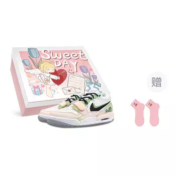 Кроссовки Jordan Legacy 312 Vintage Basketball Shoes Women's Low-top White/pink/green, белый