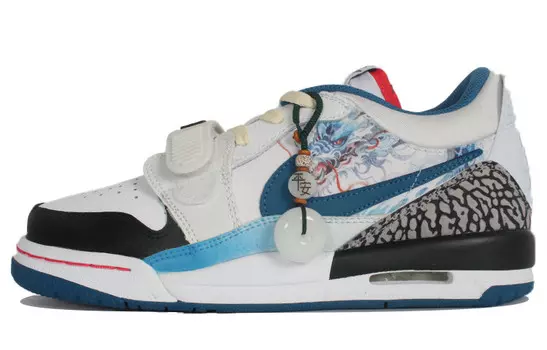 Кроссовки Jordan Legacy 312 Vintage Basketball Shoes Women's Low-top Blue/white, синий