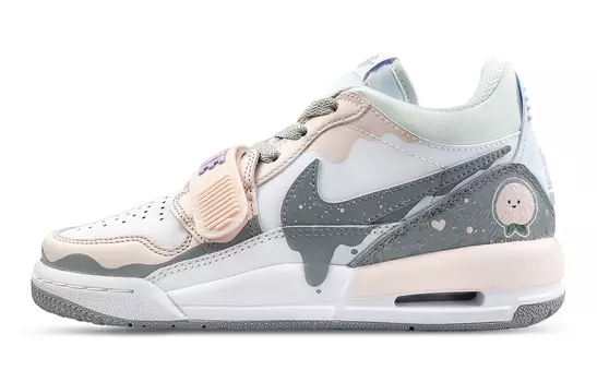 Кроссовки Jordan Legacy 312 Vintage Basketball Shoes Women's Low-top Grey/white/pink, белый