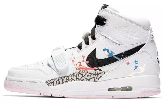Кроссовки Jordan Legacy 312 Vintage Basketball Shoes Women's High-top Pink/white, розовый