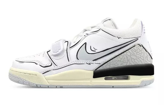 Кроссовки Jordan Legacy 312 Vintage Basketball Shoes Women's Low-top White/black, белый