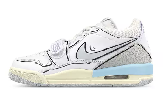 Кроссовки Jordan Legacy 312 Vintage Basketball Shoes Women's Low-top White/blue, белый