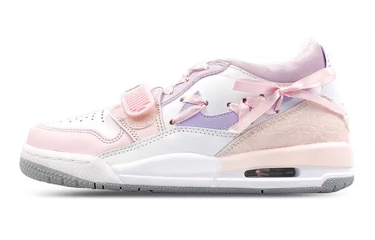 Кроссовки Jordan Legacy 312 Vintage Basketball Shoes Women's Low-top White/purple/pink, светло-фиолетовый