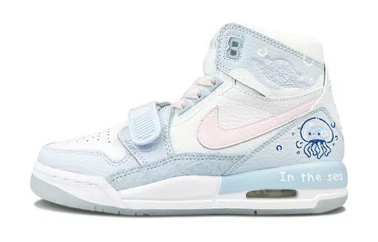 Кроссовки Jordan Legacy 312 Vintage Basketball Shoes Women's Mid-top Blue, белый