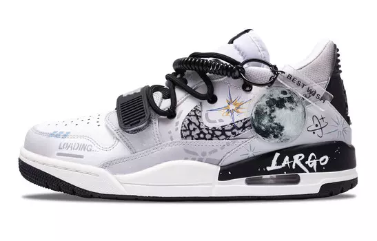 Кроссовки Jordan Legacy 312 Vintage Basketball Shoes Men Low-top Gray/White, серый/белый