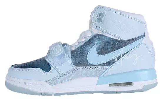 Кроссовки Jordan Legacy 312 Vintage Basketball Shoes Women's High-top Blue/white, синий