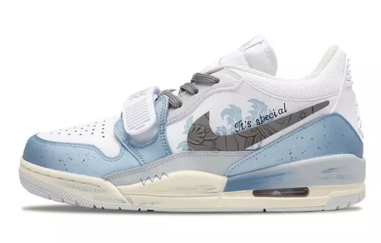 Кроссовки Jordan Legacy 312 Vintage Basketball Shoes Men Low-top Blue/gray, серый/синий